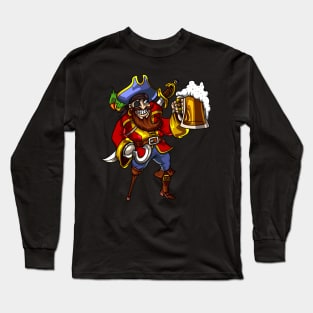 Pirate Beer Drinking Party Long Sleeve T-Shirt